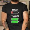 Tired Dad Low Battery Twins Full Charge Funny Gift T Shirt