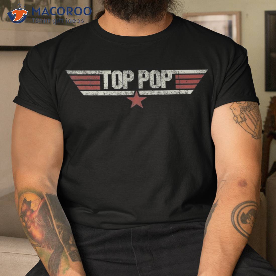 Top Pop Funny Vintage 80's Gift Grandpa Father's Shirt