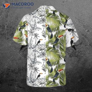 Toucan And Palm Branches Hawaiian Shirt, Tropical Shirt For Adults, Cool Print