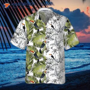 toucan and palm branches hawaiian shirt tropical shirt for adults cool print 2