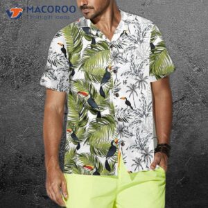 toucan and palm branches hawaiian shirt tropical shirt for adults cool print 3