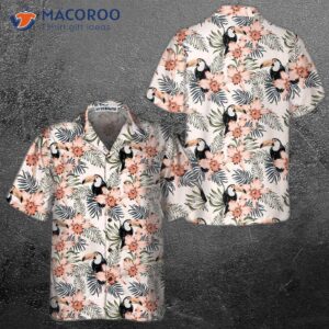 toucan and pink orchid flowers hawaiian shirt floral shirt for 0