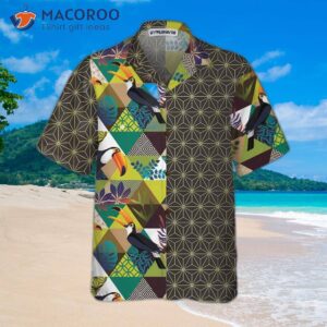 toucan asanoha isometric pattern hawaiian shirt unique shirt for amp 2