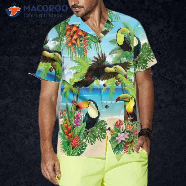 Toucan Tropical Beach Hawaiian Shirt