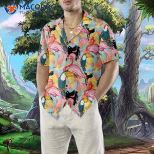 toucans and flamingos exotic floral hawaiian shirt tropical toucan shirt for adults cool print 3