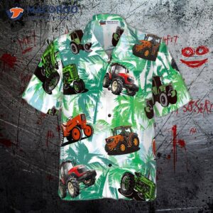 tractors tropical summer hawaiian shirt 2