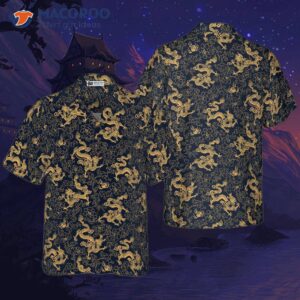 traditional chinese style hawaiian shirt with a dragon design 0