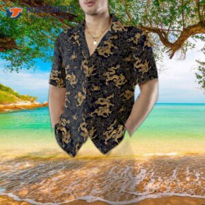 traditional chinese style hawaiian shirt with a dragon design 4