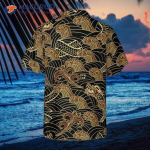 traditional dragon patterned hawaiian shirt 1