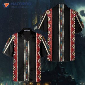 traditional tribal pattern hawaiian shirt colorful ethnic geometric native american shirt 2