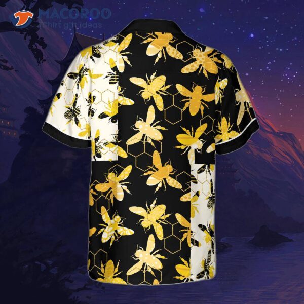 Trendy Geometric Bee Hawaiian Shirt