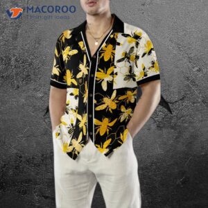 trendy geometric bee hawaiian shirt 4