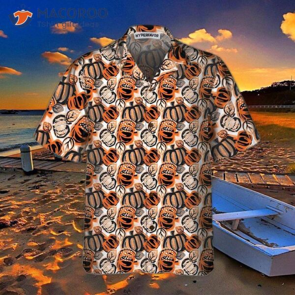 Trendy Painted Thanksgiving Pumpkin Hawaiian Shirt For