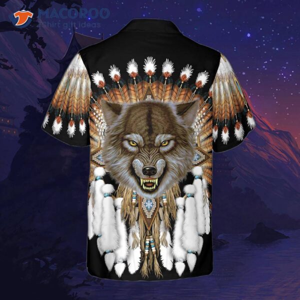 Tribal Angry Wolf Shirt For Hawaiian