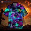 Tribal Shark Maori Neon Pattern Hawaiian Shirts