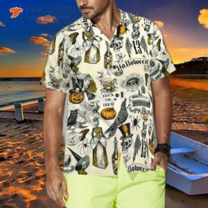 trick or treat halloween pattern hawaiian shirt 3