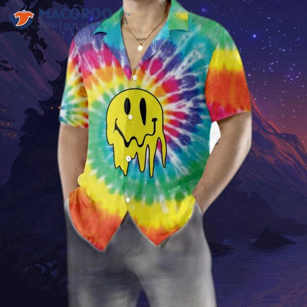 Trippy Hippie Rainbow Tie-dye Hawaiian Shirt, Unique Shirt For And