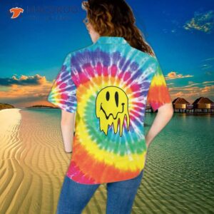 trippy hippie rainbow tie dye hawaiian shirt unique shirt for and 3