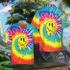 trippy hippie rainbow tie dye hawaiian shirt unique shirt for and 4