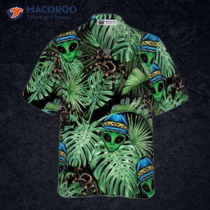 tropical alien and spider hawaiian shirt 2