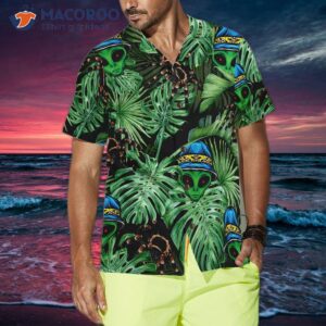 tropical alien and spider hawaiian shirt 3