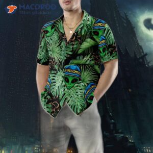 tropical alien and spider hawaiian shirt 4