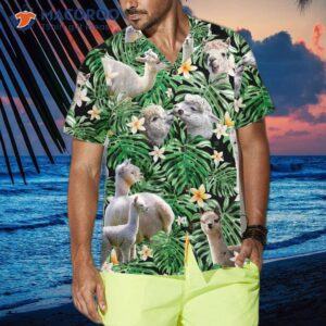 tropical alpaca pattern hawaiian shirt funny print shirt for and 3