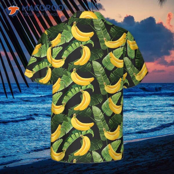 Tropical Banana Leaves And A Hawaiian Shirt With Pattern.