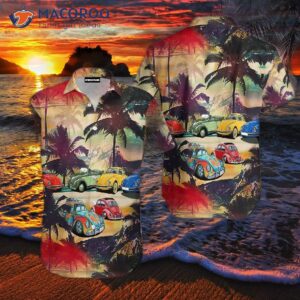 tropical beach bug car hawaiian shirts 1