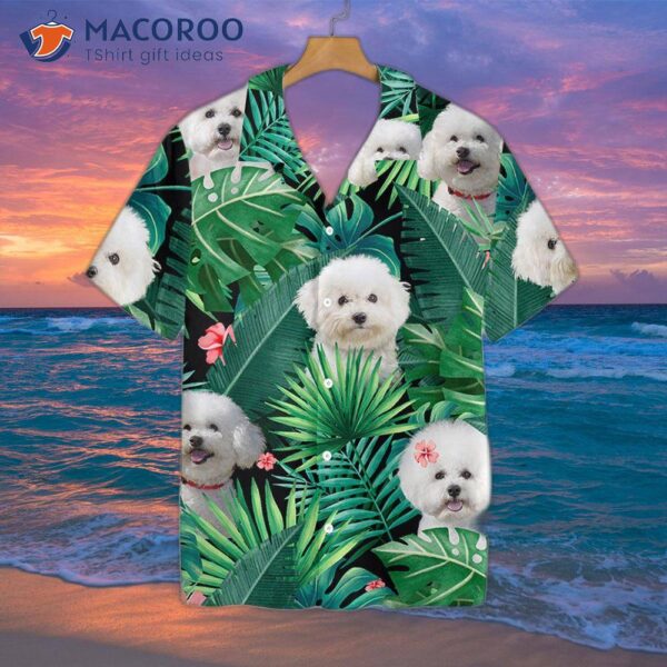 Tropical Bichon Frise Hawaiian Shirt