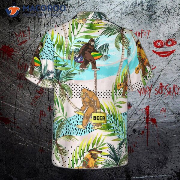 Tropical Bigfoot Hawaiian Summer Shirt