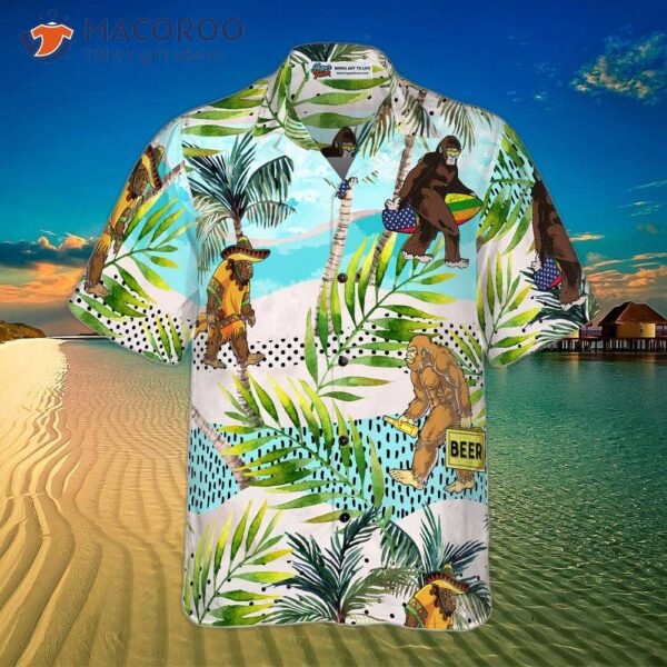 Tropical Bigfoot Hawaiian Summer Shirt