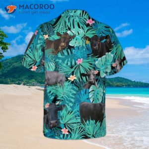 tropical black cow lover hawaiian shirt 1