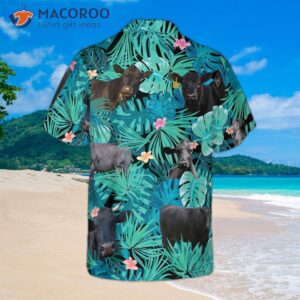 Tropical Black Cow Lover Hawaiian Shirt