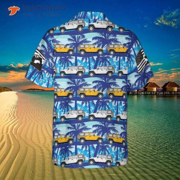 Tropical Blue Jeep Hawaiian Shirt