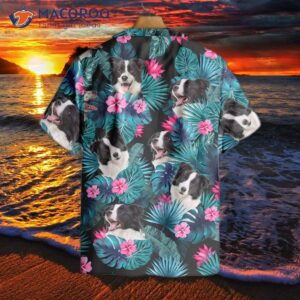 Tropical Border Collie Hawaiian Shirt