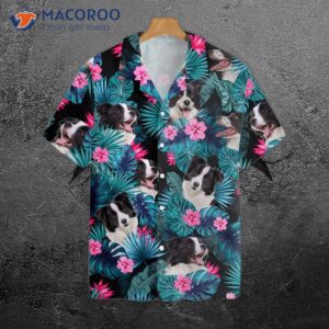 tropical border collie hawaiian shirt 2