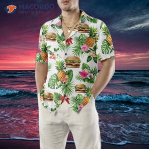 tropical burger aloha hawaiian shirt funny hamburger shirt for amp 3