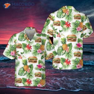 tropical burger aloha hawaiian shirt funny hamburger shirt for amp 4