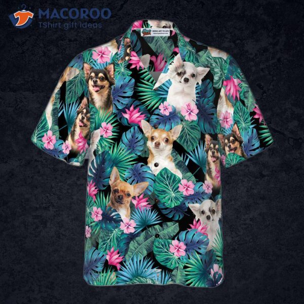 Tropical Chihuahua Dog Hawaiian Shirt