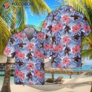 tropical christmas bigfoot hawaiian shirt funny gift for 4