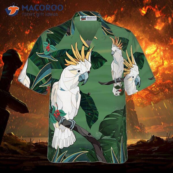 Tropical Cockatoo Parrot Hawaiian Shirt