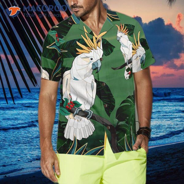 Tropical Cockatoo Parrot Hawaiian Shirt