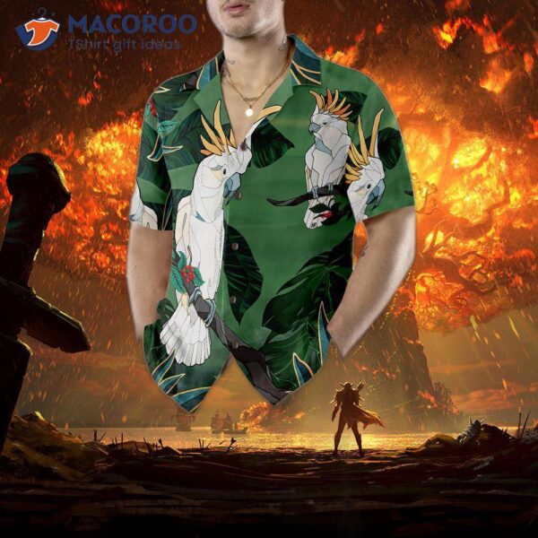 Tropical Cockatoo Parrot Hawaiian Shirt