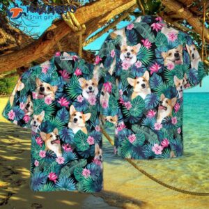 Tropical Corgi Dog Shirt For ‘s Hawaiian
