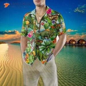 tropical dinosaur hawaiian shirt 4