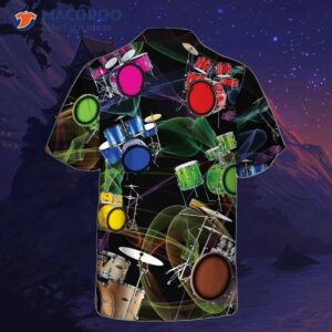 Tropical Drum Hawaiian Shirt, Colorful Unique Gift For Dummers
