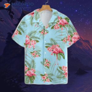 tropical flamingo workout never skip leg day hawaiian shirt 2