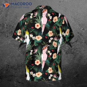 tropical floral hawaiian parrot shirt 1