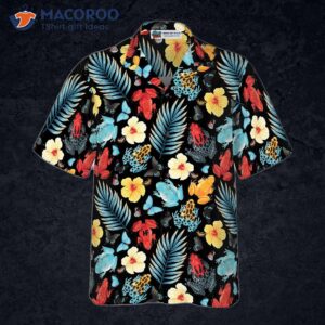 tropical flowers and frogs hawaiian shirt 2 1